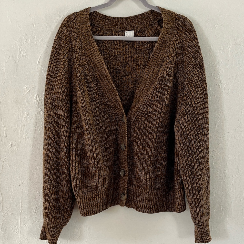 Brown Cardigan Sweater